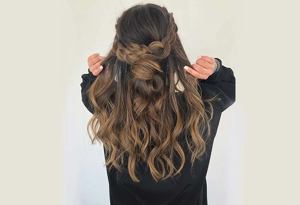 Half-Up, Half-Down - Pregnancy Hairstyles