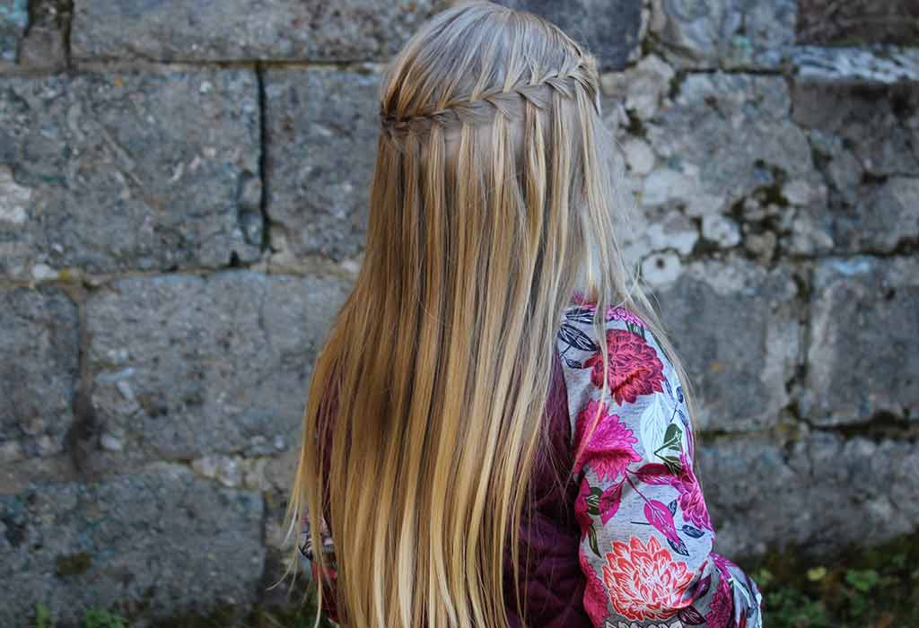 Toddler Girl Hairstyles - Waterfall Braid
