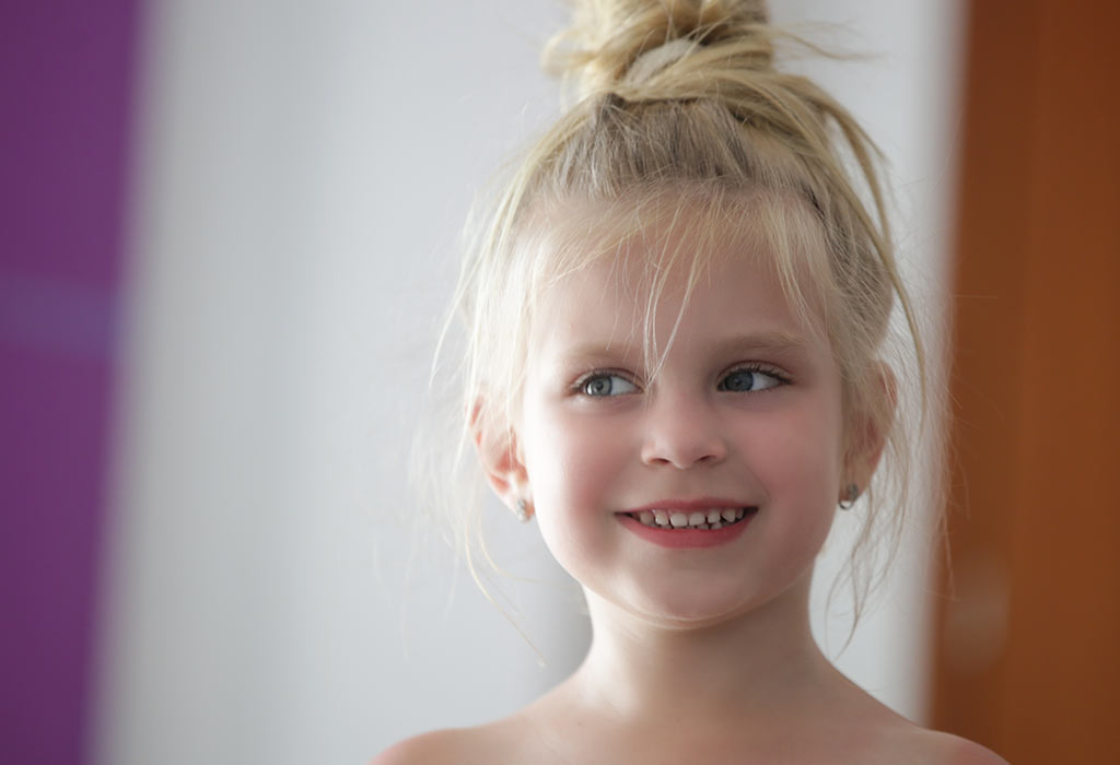 Toddler Girl Hairstyles - Messy Bun