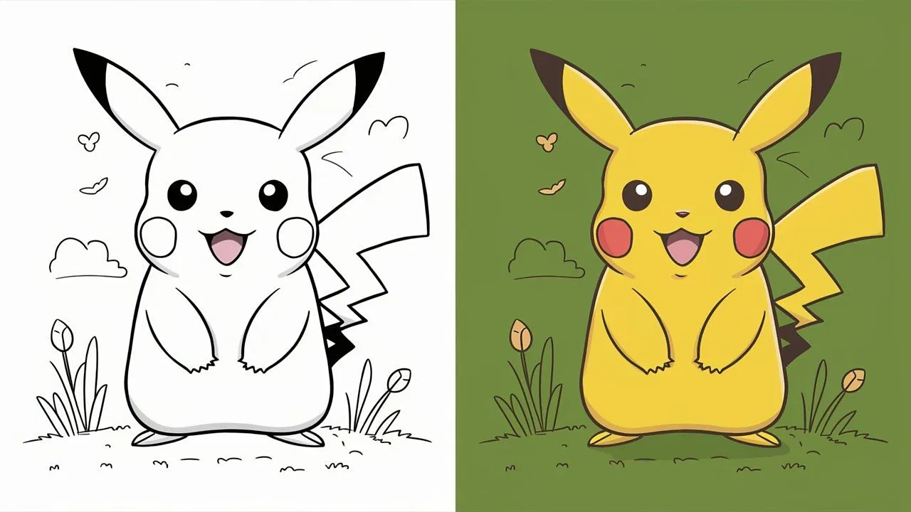 pokemon pikachu coloring page