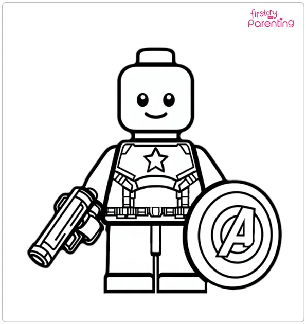 Lego Avengers Coloring Page