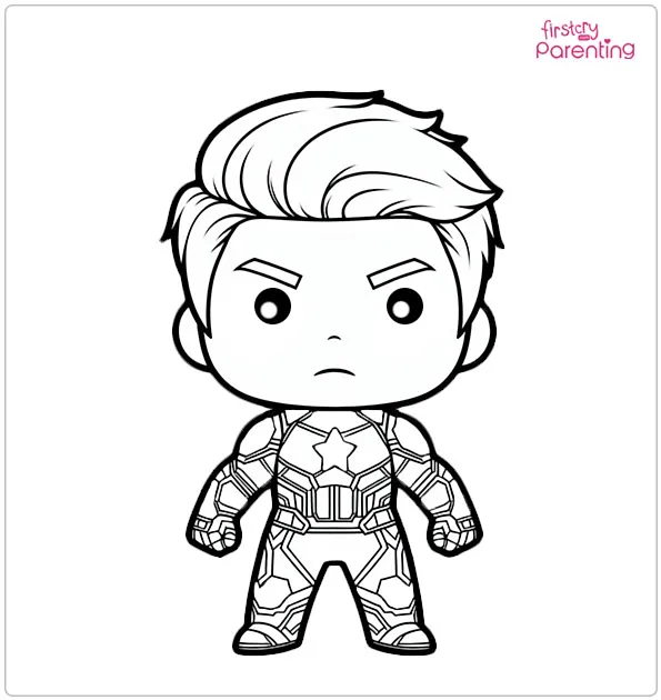 Avengers Chibi Coloring Page