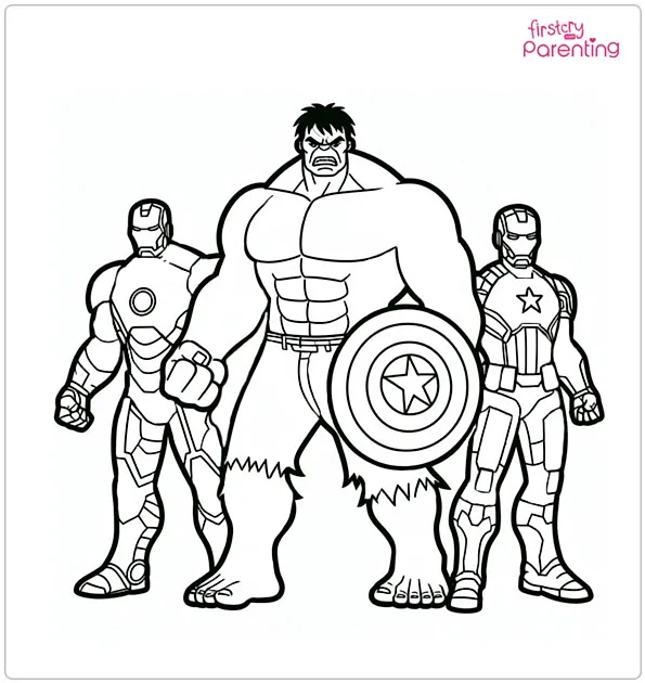 captain america coloring page