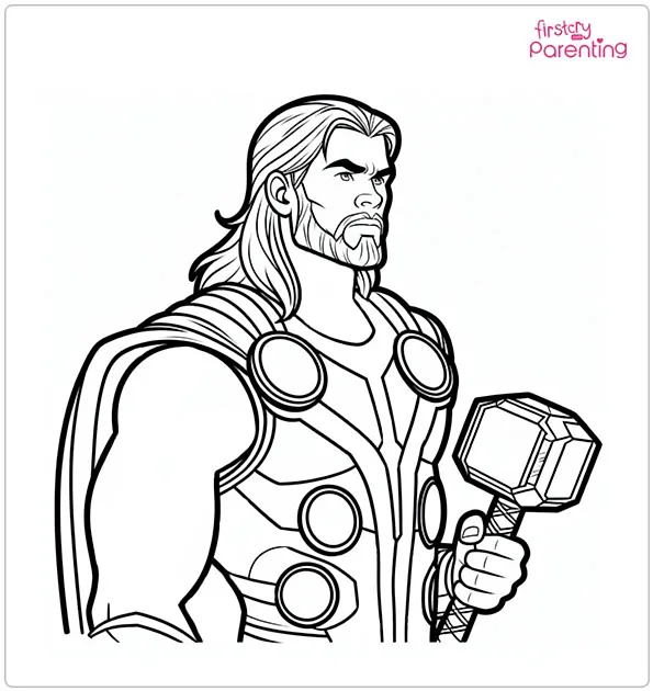 Thor Coloring Page