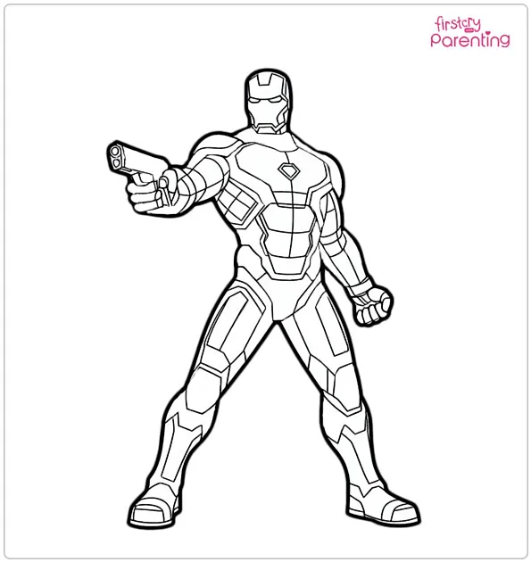 marvel superhero coloring page