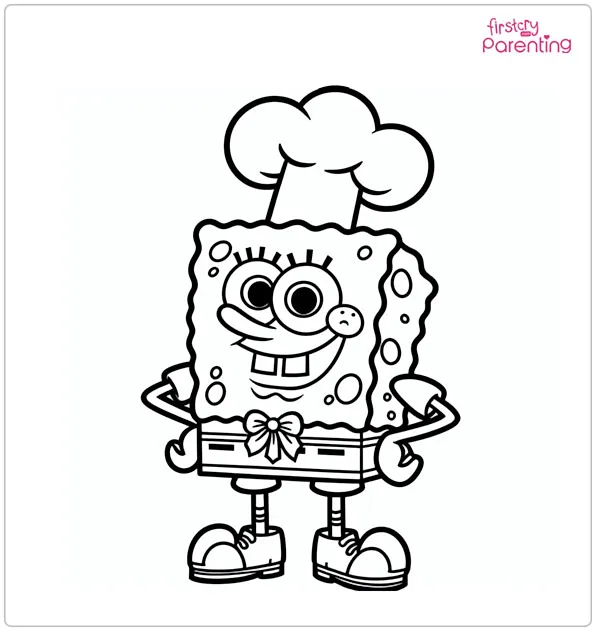 Chef SpongeBob Coloring Page