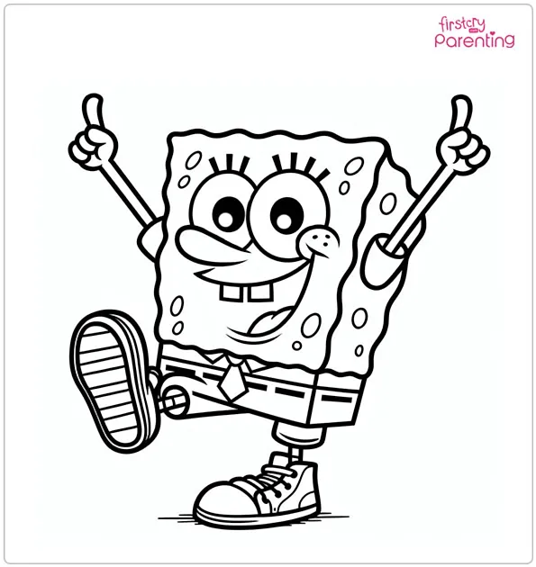 Dancing Spongebob Color Page