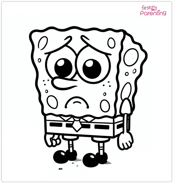 Sad Spongebob Coloring Page
