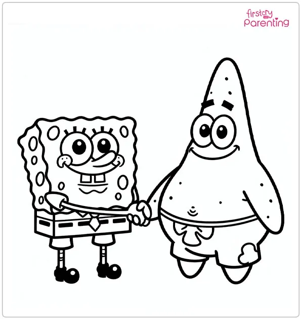 Spongebob and Patrick Coloring Page