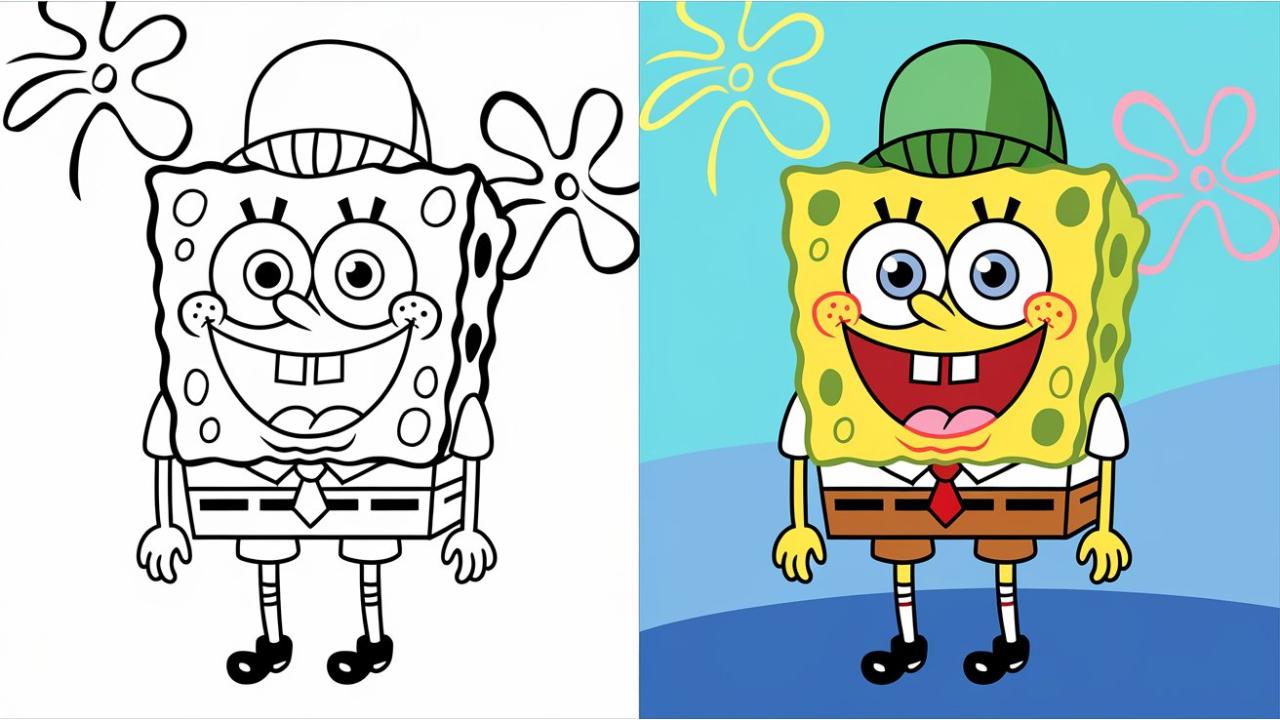 sponge bob coloring page