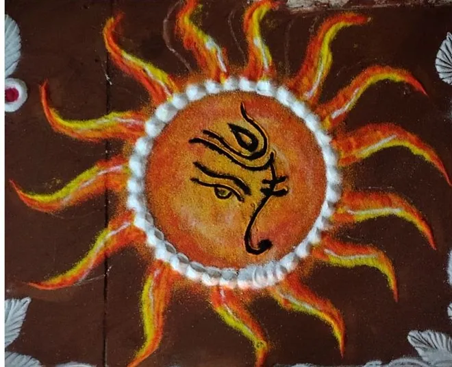 Rangoli sun