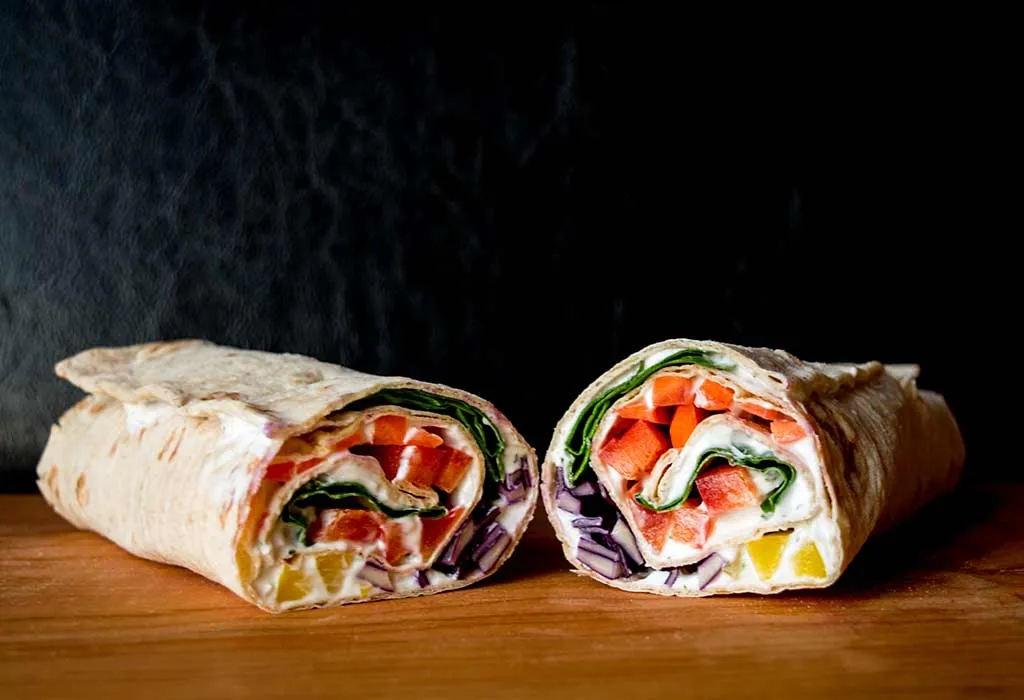 Rainbow Veggie Wraps