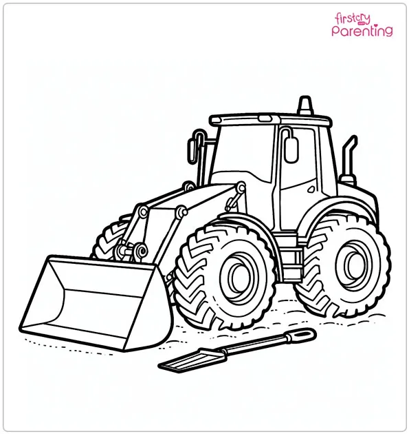 Tractor Loader Coloring Page