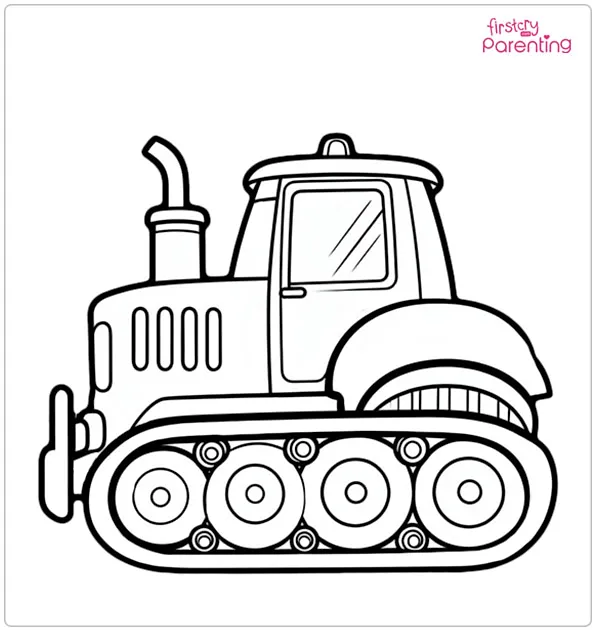 The Crawler Tractor Coloring Page