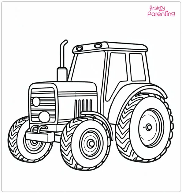 The Standalone Tractor Coloring Page