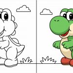 Yoshi Coloring Pages - Free Printable Pages For Kids