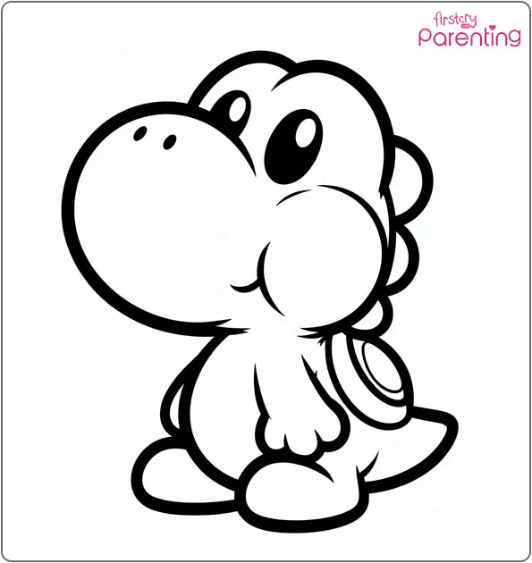 Baby Yoshi Coloring Page Baby Yoshi Coloring Page