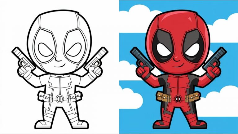 Deadpool Coloring Pages - Free Printable Pages For Kids