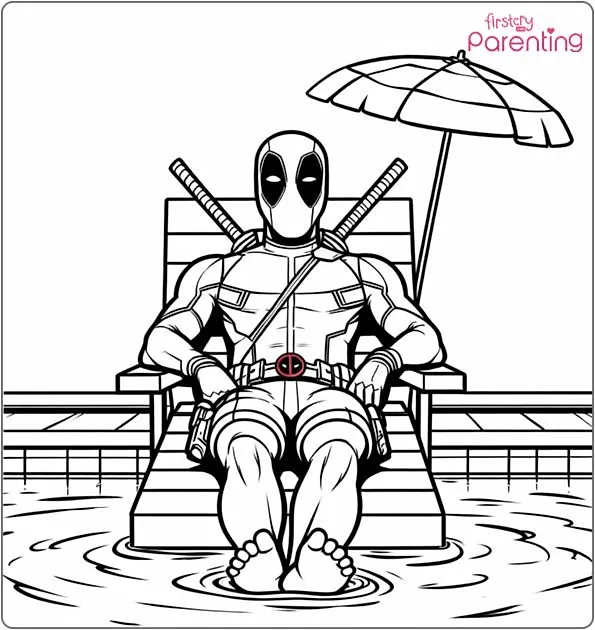 deadpool coloring page