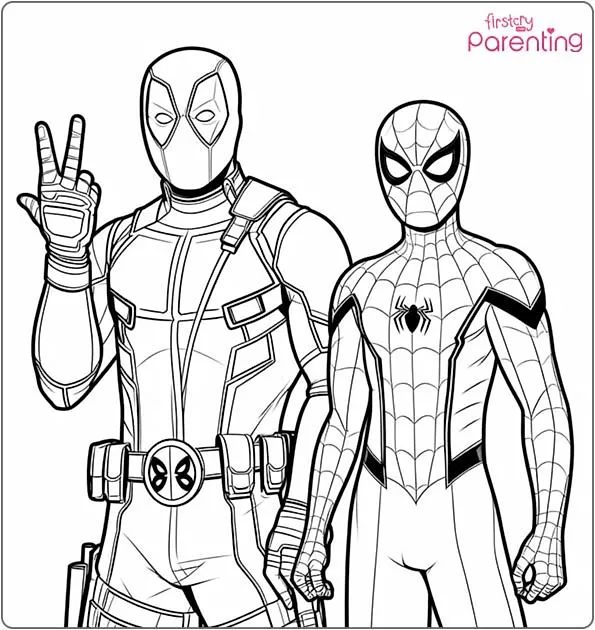 deadpool coloring page