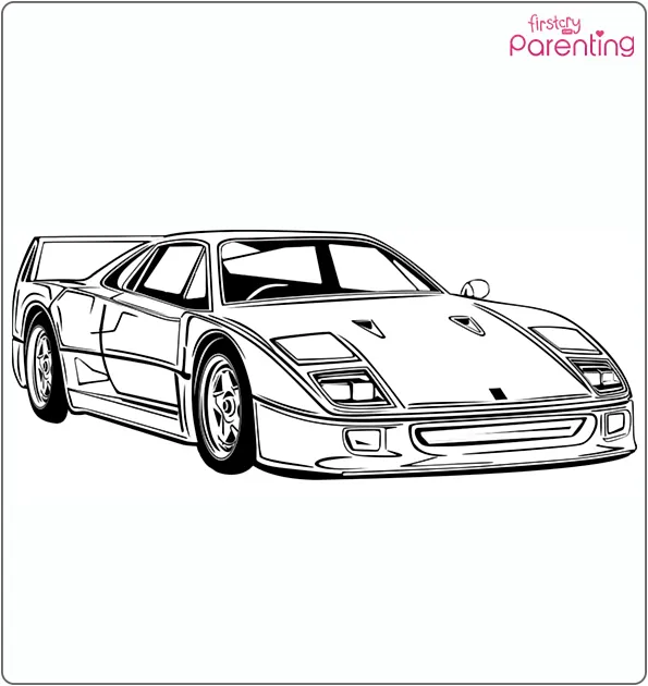 BMW Race Car Coloring Page