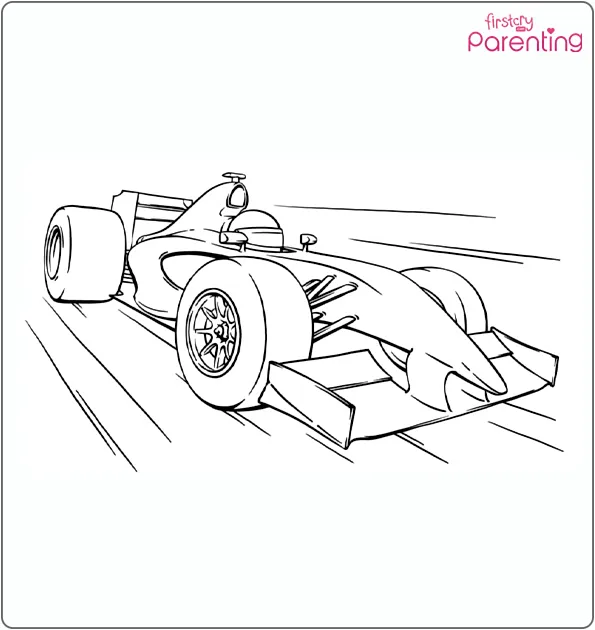 Steve Race Car Coloring Page