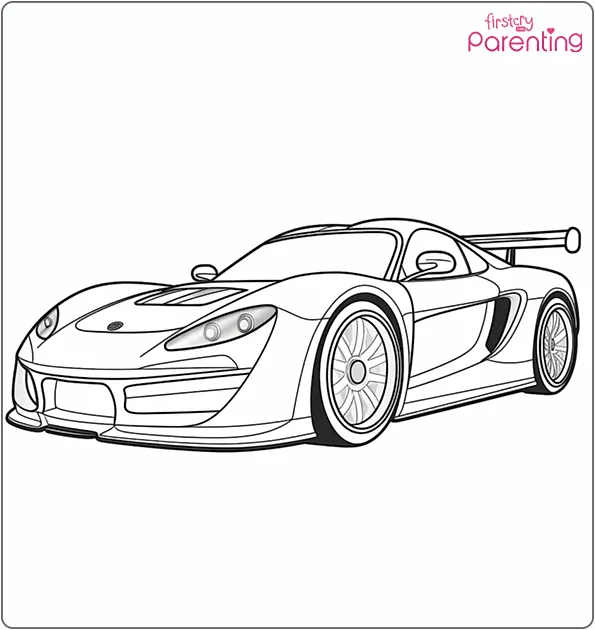 The Ginetta Sports Race Car Coloring Page