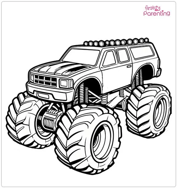 25 Monster Truck Coloring Pages - Parenting Preschoolers Hq