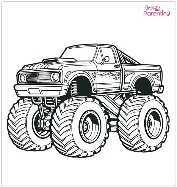 truck coloring page