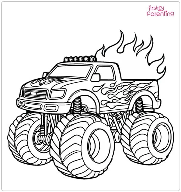Blaze Monster Truck Coloring Page