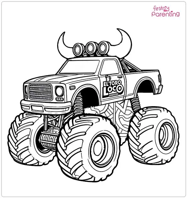 25 Monster Truck Coloring Pages - Free Printable, Sheets and Images for ...