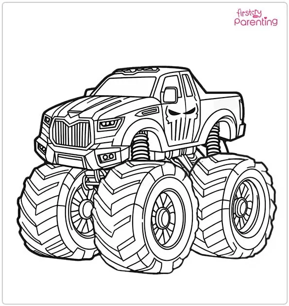 25 Monster Truck Coloring Pages - Parenting Preschoolers Hq