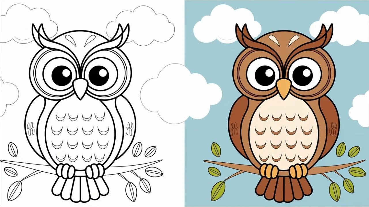 owl coloring page