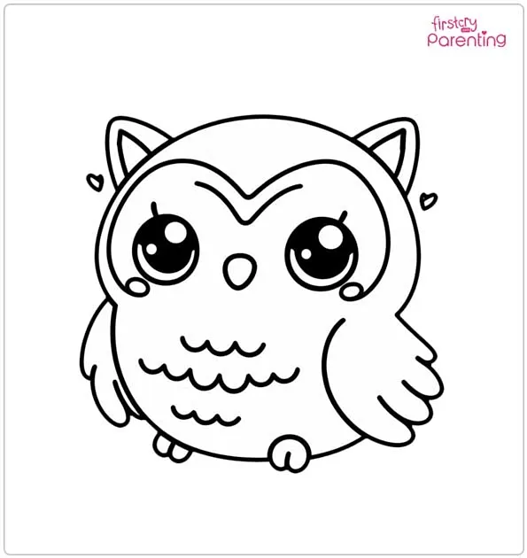 Cute Owl Coloring Page