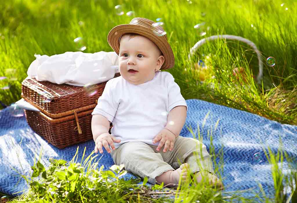 1st Birthday Photoshoot Ideas - Rustic Picnic Setup