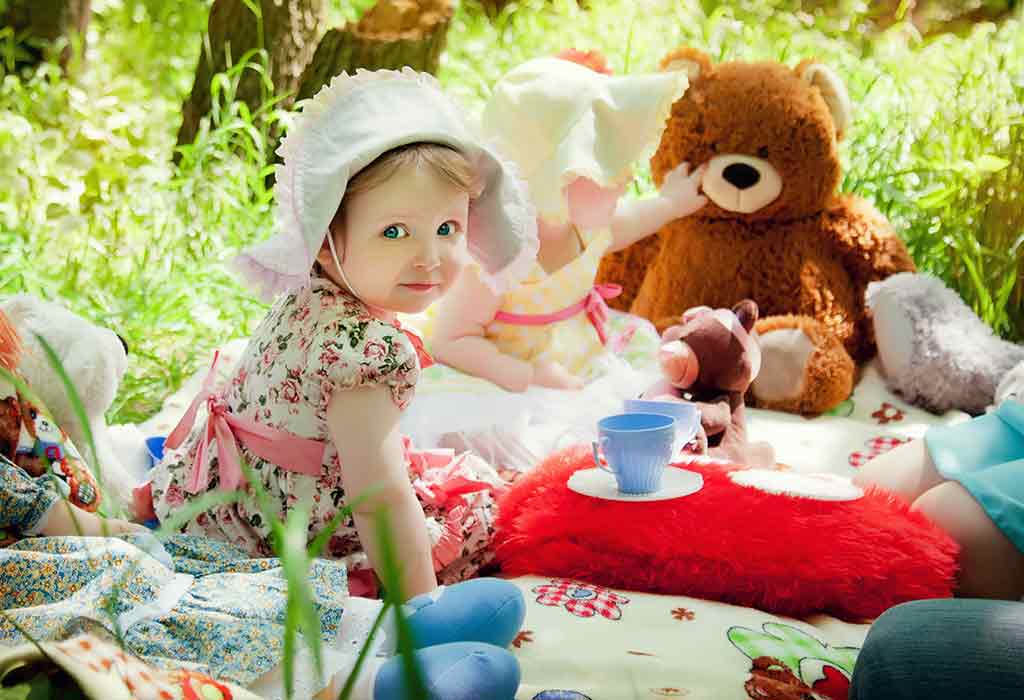 1st Birthday Photoshoot Ideas - Teddy Bear Picnic