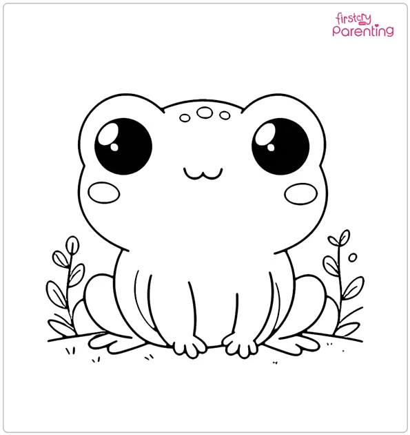 coloring page frog