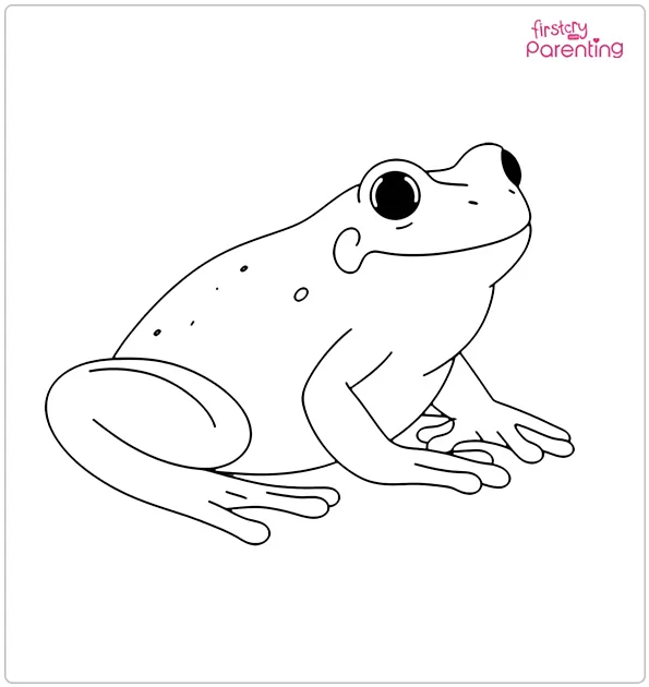 Realistic Frog Coloring Page