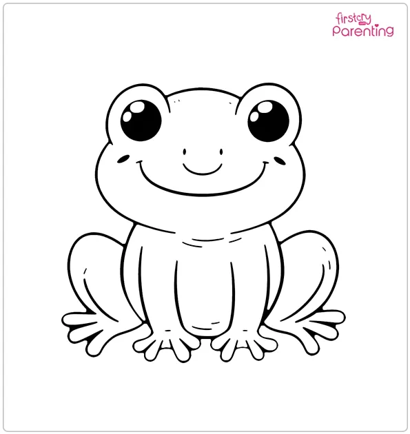 Happy Frog Coloring Page