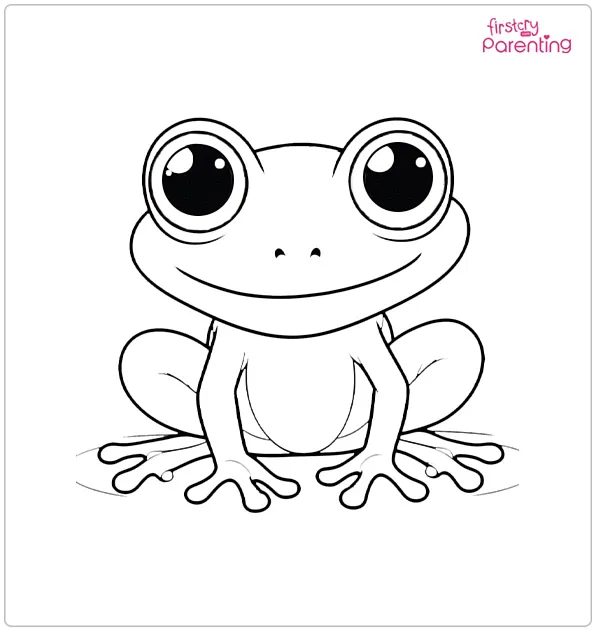 Red Eyed Frog Coloring Page