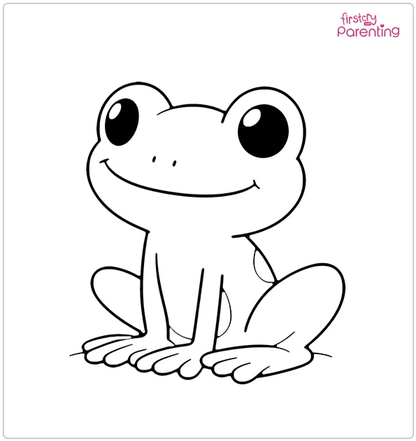 Smiling Frog Coloring Page