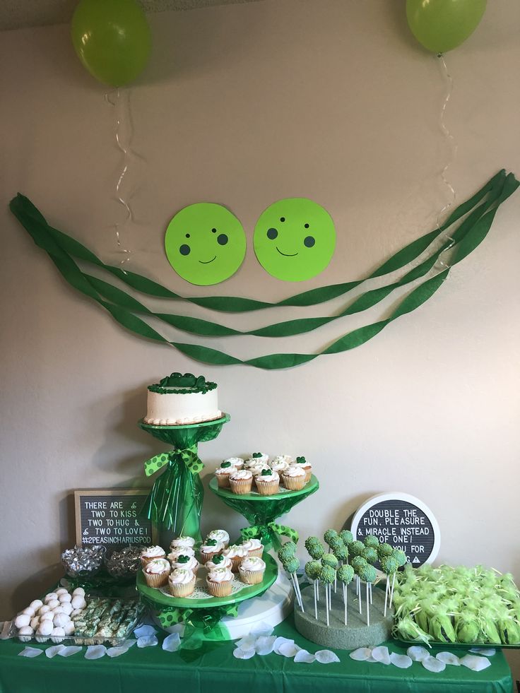 two peas in a pod theme birthday party