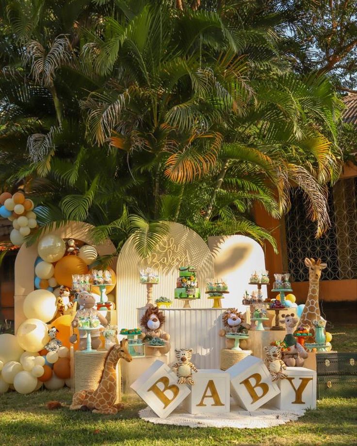 Safari Adventure theme twin birthday party
