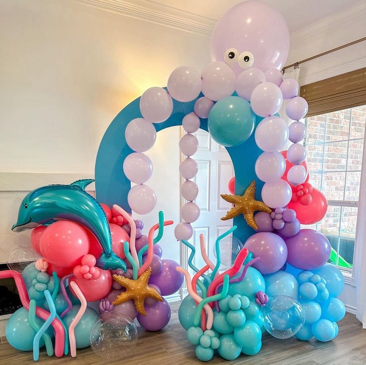 Under the Sea theme twin birthday party
