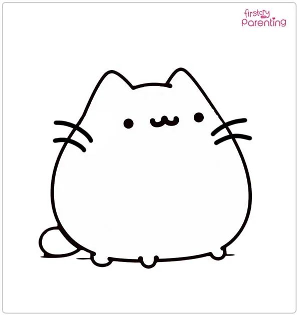 Pusheen Cat Coloring Page