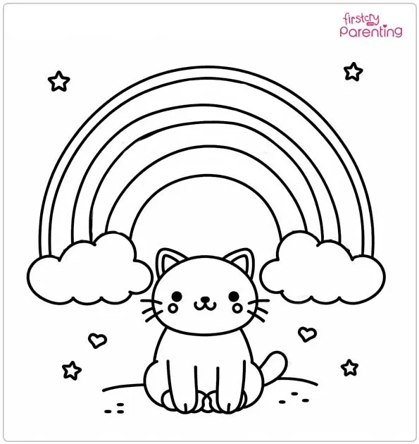 Cat Coloring Pages Free Printable PDF Sheets for Kids