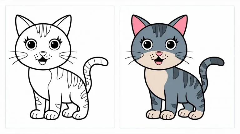 Cat Coloring Pages - Free Printable Pages For Kids