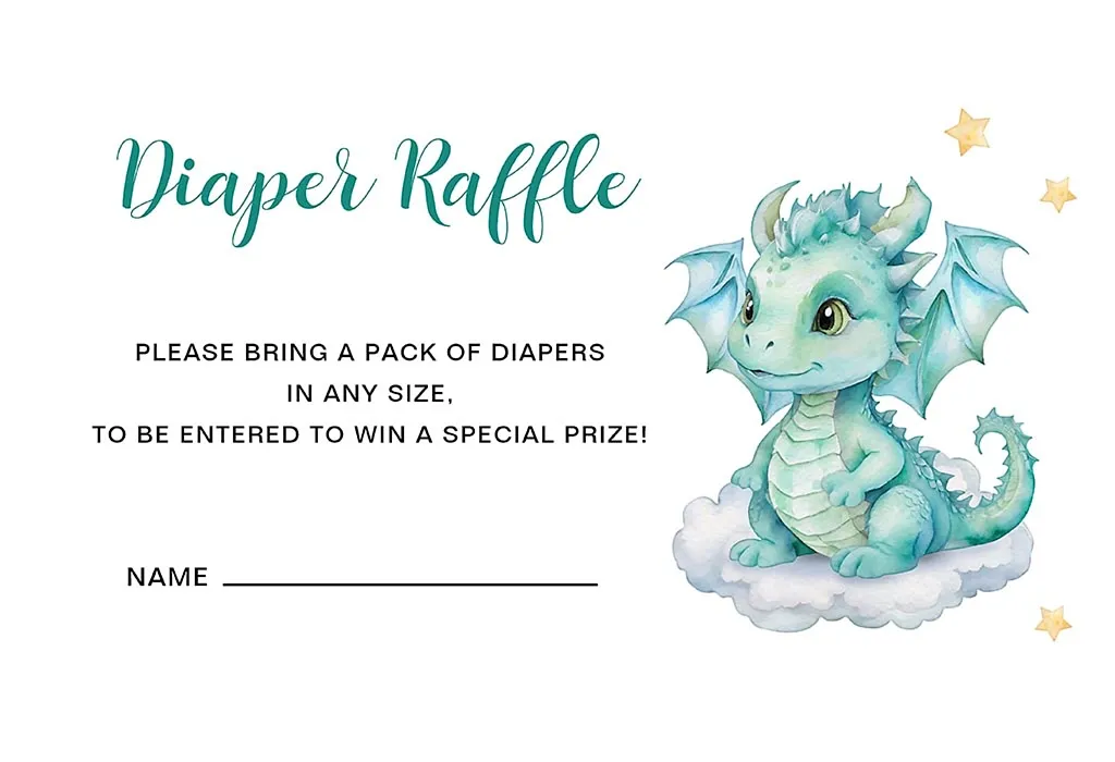 Diaper Raffle Invitations