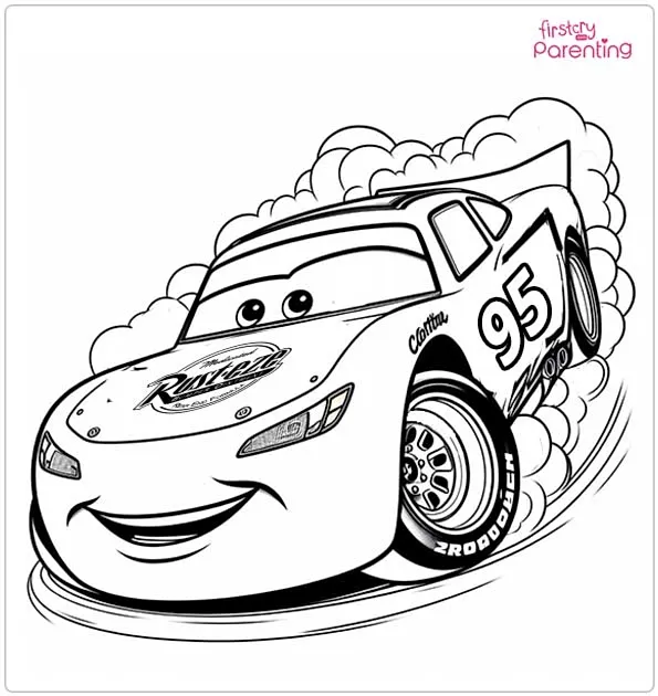 Lightning Mcqueen Coloring Pages - Free Printable PDF Sheets for Kids