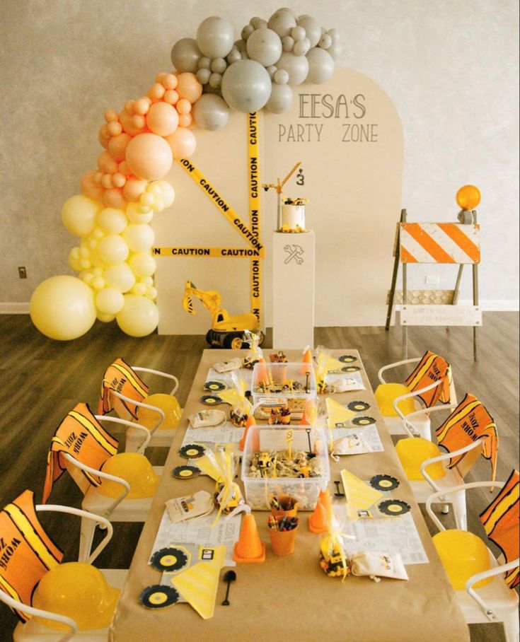 Construction Zone birthday theme